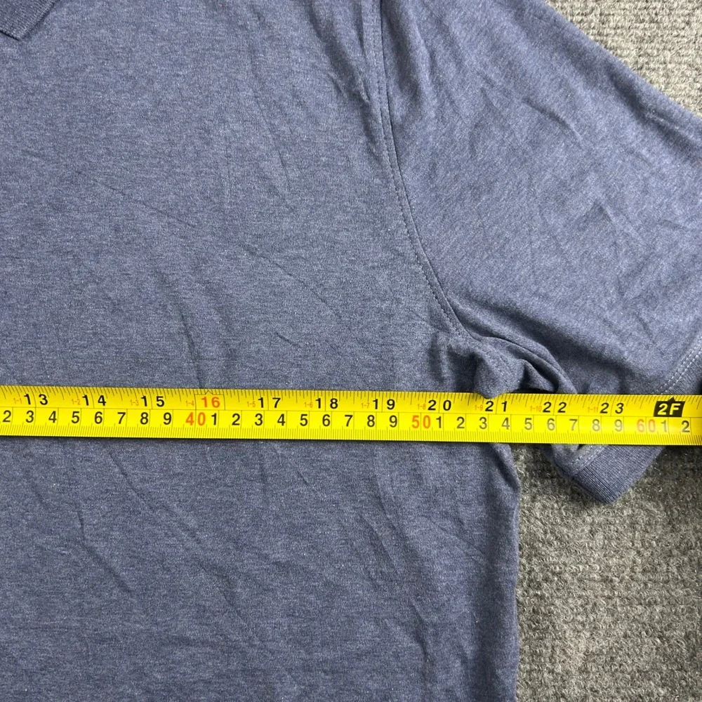 Banana Republic Luxe Touch Performance Polo Shirt Mens XL Tall Blue Slim Fit